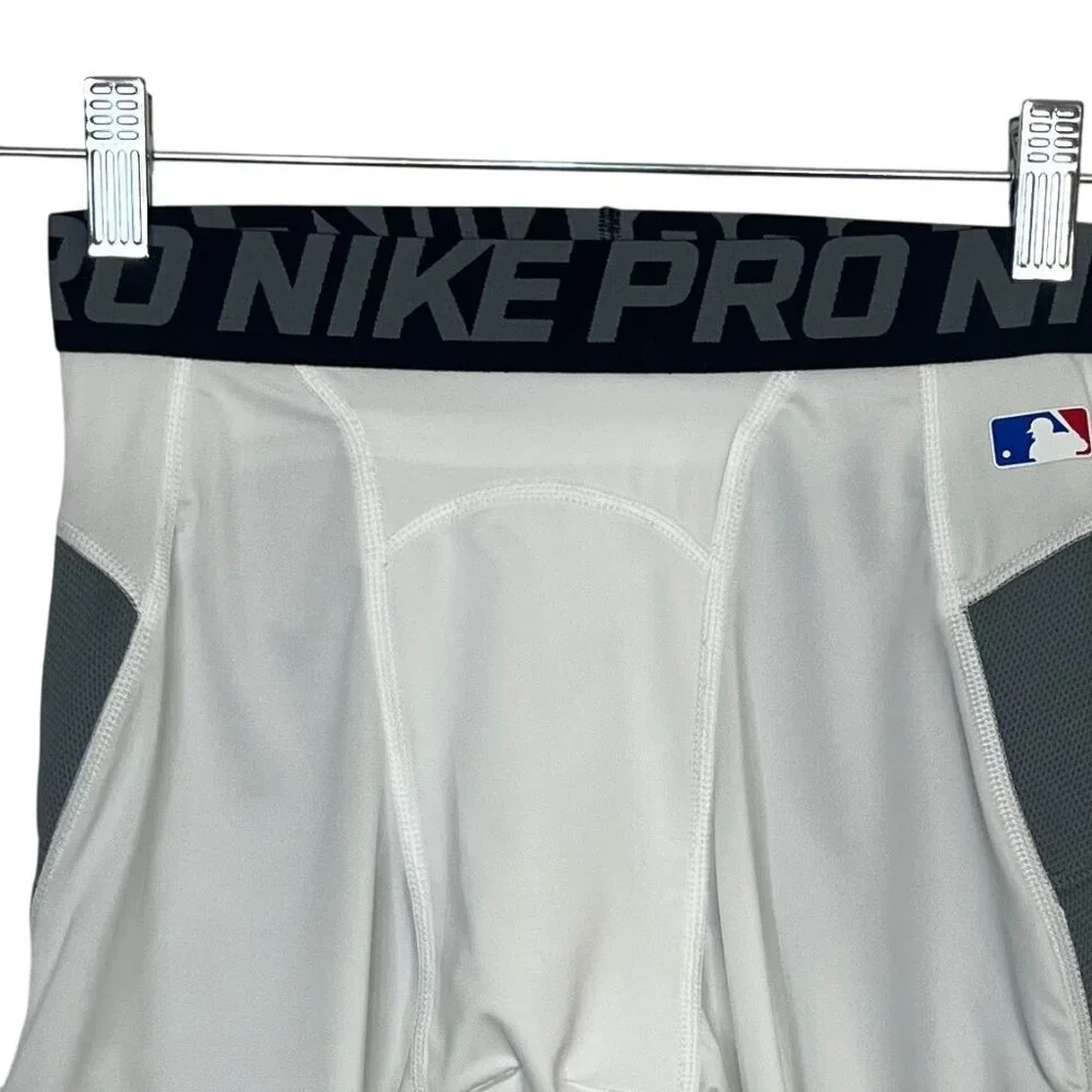 Nike Pro Kids Hyperstrong‎ Authentic MLB Compression Shorts Boys Medium White
